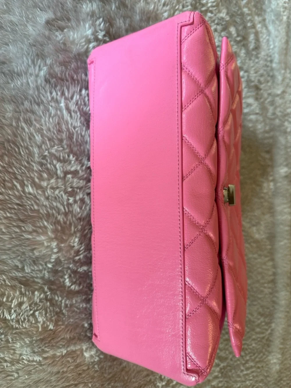 Authentic Marc Jacobs The Quilted Dual Convertible Shoulder Bag Bow Pink - Picture 11 of 16